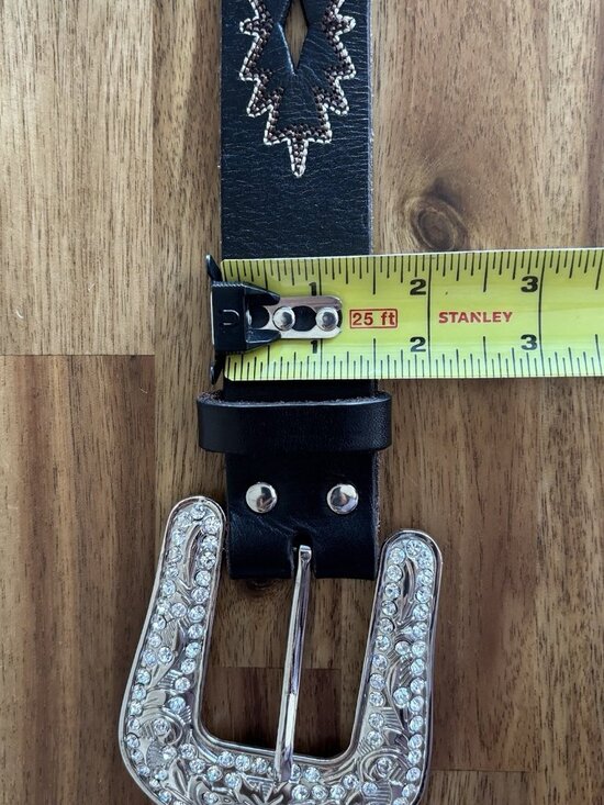 Nocona Leather Belt Women’s XL Concho Rhinestone Rodeo Cowgirl Western Boho - Picture 4 of 16